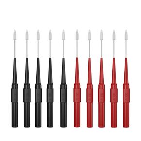 10pcs Multimeter Test Probe Back Probes, 1mm Long Test Pin Non-Destructive Insulation Piercing Needles 4mm Female Banana Plug Car Detective Tools 5colors 30009+