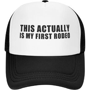 Funny Country Life Howdy Cowboy Baseball Hats This Actually is My First Rodeo Beach Baseball Hat