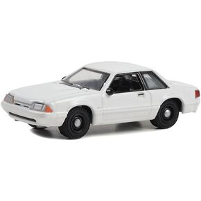 Greenlight 43008-N Hot Pursuit - 1987-93 Fox Body Mustang SSP Police - White (Hobby Exclusive) 1/64 Scale