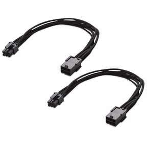 Cable Matters 2-Pack 6 Pin PCIe Extension Cable 10 بوصة (PCIe إلى PCIe Power Extension)