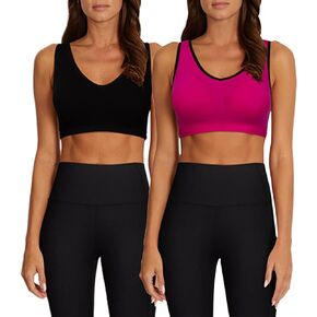 Bally Total Fitness Women's Lily Seamless Sports Bra-2 Pack