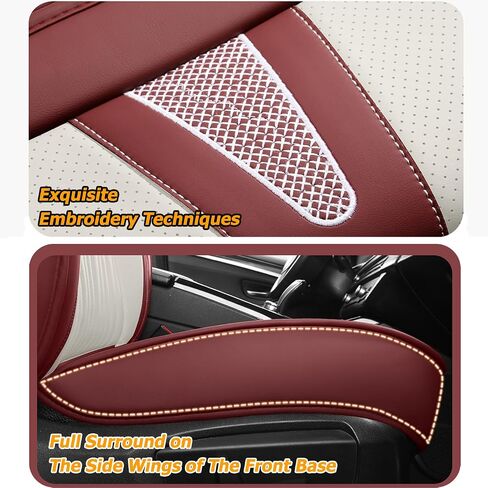 Car Seat Covers Full Set 3D Foam Back Support, Black Coffee Seat Cover for Cars 5 Seats, Fit for Most Cars, Nappa Leather Car Seat Cushion Super Breathable, Storage Bags, All Season in Saudi Arabia