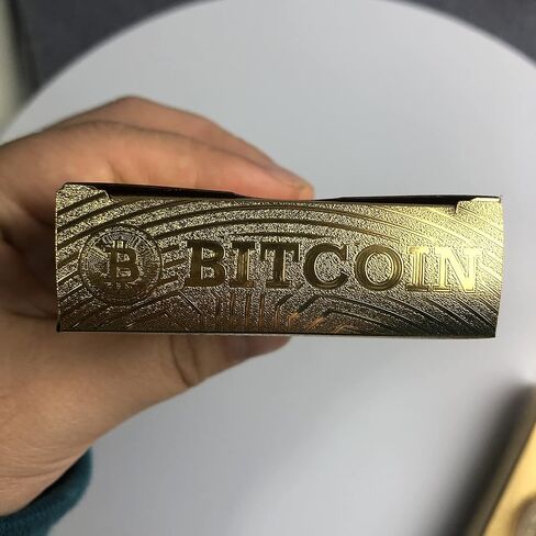 Bitcoin Waterproof Gold Playing Cards with Commemorative Bitcoin Encased in Protective Plastic in Saudi Arabia