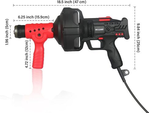 ثعبان تصريف كهربائي محمول من دومينوكس بطول 23 قدم، مثقاب تصريف تلقائي مع كابل، أداة تنظيف الصرف المحمولة، منظف الصرف للمرحاض، المجاري، الحمام، أنابيب تصريف المغسلة in Kuwait