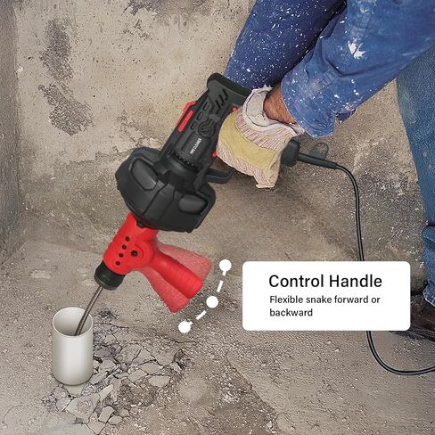 ثعبان تصريف كهربائي محمول من دومينوكس بطول 23 قدم، مثقاب تصريف تلقائي مع كابل، أداة تنظيف الصرف المحمولة، منظف الصرف للمرحاض، المجاري، الحمام، أنابيب تصريف المغسلة in Kuwait