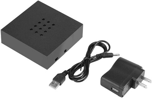 قاعدة حامل إضاءة بيضاء LED من POCREATION، حامل عمل فني كريستالي مربع 12 مصباح LED مع محول كابل USB لفن الزجاج الكريستالي ثلاثي الأبعاد (أسود، 3.7 بوصة) in Kuwait