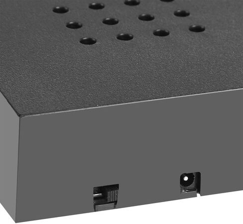 قاعدة حامل إضاءة بيضاء LED من POCREATION، حامل عمل فني كريستالي مربع 12 مصباح LED مع محول كابل USB لفن الزجاج الكريستالي ثلاثي الأبعاد (أسود، 3.7 بوصة) in Kuwait