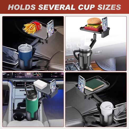 Frokom Cup Holder Expander for Car,Upgraded Car Cup Holder Expander Adapter with Offset Adjustable Base, Fit Most Large Bottles and Mugs-Yeti Ramblers 14/24/36/46oz, Hydro Flasks 32/40oz in Kuwait