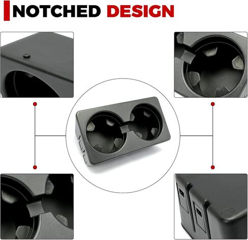 حامل أكواب وحدة التحكم JMTAAT متوافق مع 2007-2014 Chevy Silverado Avalanche Suburban GMC Sierra Yukon Escalade وحدة التحكم الأرضية المزدوجة حامل الكأس استبدال للجزء 19154712 in Kuwait