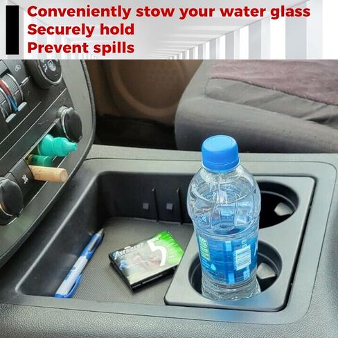 حامل أكواب وحدة التحكم JMTAAT متوافق مع 2007-2014 Chevy Silverado Avalanche Suburban GMC Sierra Yukon Escalade وحدة التحكم الأرضية المزدوجة حامل الكأس استبدال للجزء 19154712 in Kuwait