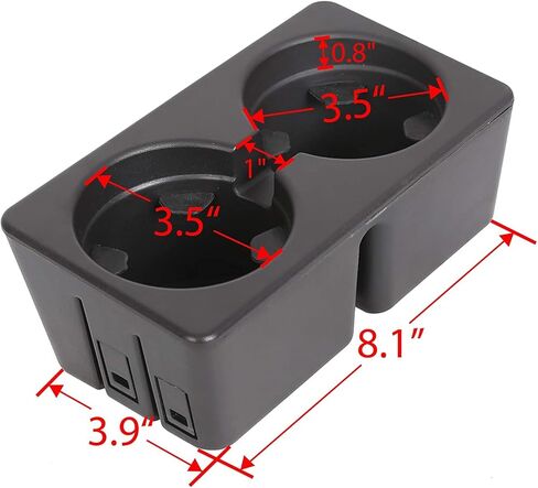 حامل أكواب وحدة التحكم JMTAAT متوافق مع 2007-2014 Chevy Silverado Avalanche Suburban GMC Sierra Yukon Escalade وحدة التحكم الأرضية المزدوجة حامل الكأس استبدال للجزء 19154712 in Kuwait