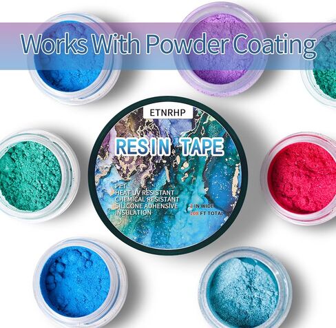 Resin Tape for Epoxy Resin Molding Thermal Adhesive Tape Silicone High Temperature UV Resistance Tape Easy Peel-Off Release Tape for River Tables Hollow Frame Bezels Jewelry-2INx216FT in Kuwait