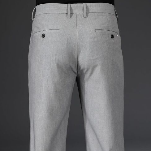 Men's High Waist Straight Slim Pants Business Work Soft Suit Pants in Saudi Arabia