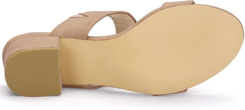 Allegra K Women's Block Heel Dual Straps Slide Sandals in Saudi Arabia