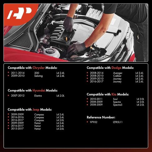 شمعات الإشعال البلاتينية إيريديوم الممتازة متوافقة مع Hyundai Elantra 2007-2012 وKia Soul وSpectra وSpectra5 وJeep Compass وPatriot & Dodge Journey وAvenger & Chrysler 200 وSebring، عبوة من 4 قطع in Saudi Arabia