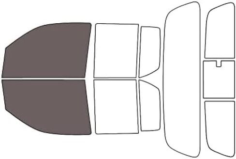 Rvinyl Window Tint Kit Compatible with Nissan Frontier 2005-2021 (4 Door) - Back Precut Kit - 20% in Saudi Arabia