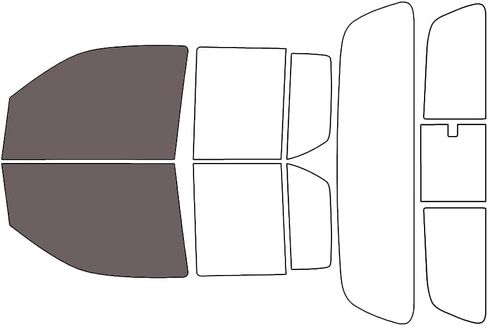 Rvinyl Window Tint Kit Compatible with Nissan Frontier 2005-2021 (4 Door) - Back Precut Kit - 20% in Saudi Arabia