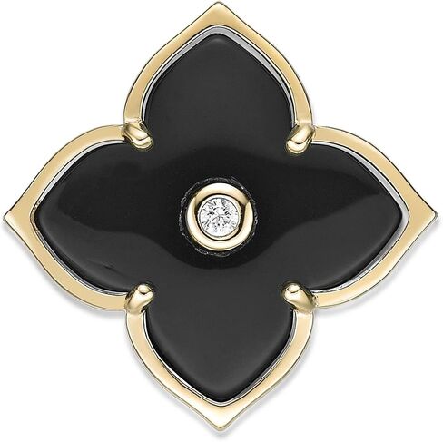 Lavari Jewelers Onyx and CZ Flower Bracelet w Pendant Necklace and Ring Size 7 I Silver w Yellow Gold Plating Jewelry Set I 16 to 18 Inch Adjustable Chain w Lobster Claw I 7 to 8 Inch Bracelet in Saudi Arabia