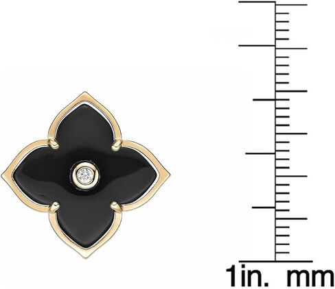 Lavari Jewelers Onyx and CZ Flower Bracelet w Pendant Necklace and Ring Size 7 I Silver w Yellow Gold Plating Jewelry Set I 16 to 18 Inch Adjustable Chain w Lobster Claw I 7 to 8 Inch Bracelet in Saudi Arabia