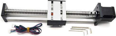 Zeberoxyz 1PCS Linear Rail Guide Ballscrew SFU1605 with NEMA17 Stepper Motor, 100mm Effective Stroke Length for DIY CNC Router Parts X Y Z Linear Stage Actuator (Size:100mm) in Saudi Arabia