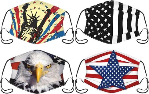 4pcs Face Mask With Filter Pocket, Washable Reusable Scarf Balaclava, For Women Men Adult Teens in Saudi Arabia
