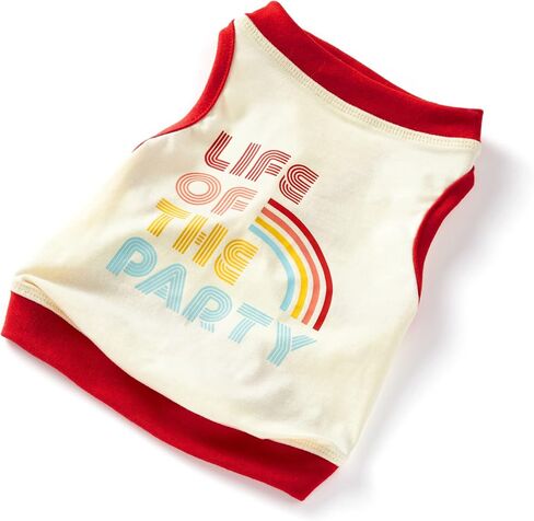 Life of The Party Dog Tank; Pre-Shrunk Cotton Pet Muscle Tank; Medium (22" Chest); Cute Dog Accessories with Eye-Catching Design in Kuwait