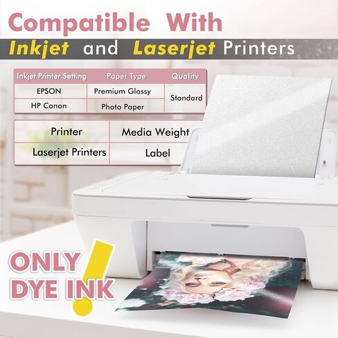 Koala Pearl Glossy Photo Paper 8.5X11 Inches 48LB 30 Sheets Shiny for Inkjet and Laser Printer Use DYE INK 180GSM in Saudi Arabia