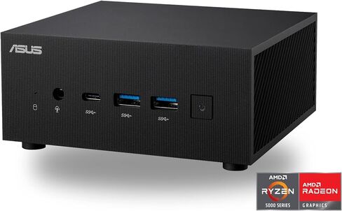 نظام كمبيوتر صغير ASUS ExpertCenter PN52 مع AMD 8-Core R7-5800H، وذاكرة وصول عشوائي DDR4 سعة 16 جيجابايت، وM.2 PCIE 512 جيجابايت SSD، وواي فاي 6E، وبلوتوث، ومنفذ USB-C، ونظام التشغيل Windows 11 Pro، أسود in Saudi Arabia