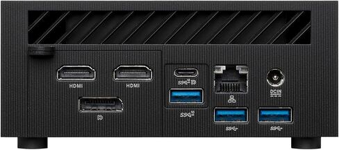نظام كمبيوتر صغير ASUS ExpertCenter PN52 مع AMD 8-Core R7-5800H، وذاكرة وصول عشوائي DDR4 سعة 16 جيجابايت، وM.2 PCIE 512 جيجابايت SSD، وواي فاي 6E، وبلوتوث، ومنفذ USB-C، ونظام التشغيل Windows 11 Pro، أسود in Saudi Arabia
