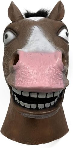 BoJack Horseman Mask الجدة اللاتكس تأثيري أنيمي هالوين تأثيري حلي الملحقات الدعائم البني in Saudi Arabia