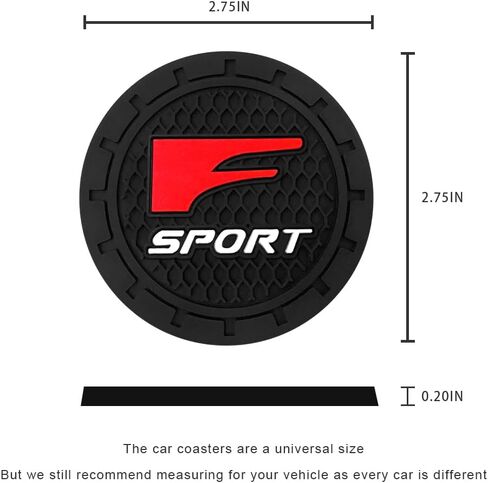 Car Interior Accessories for F Sport Cup Holder Insert Coaster,Silicone Anti Slip Cup Mat for Lexus F Sport Series 2.75in 2Piece in Saudi Arabia