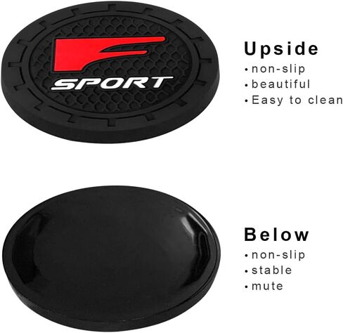 Car Interior Accessories for F Sport Cup Holder Insert Coaster,Silicone Anti Slip Cup Mat for Lexus F Sport Series 2.75in 2Piece in Saudi Arabia