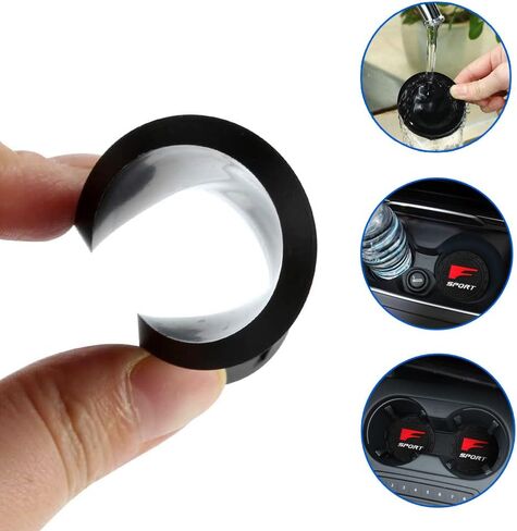 Car Interior Accessories for F Sport Cup Holder Insert Coaster,Silicone Anti Slip Cup Mat for Lexus F Sport Series 2.75in 2Piece in Saudi Arabia