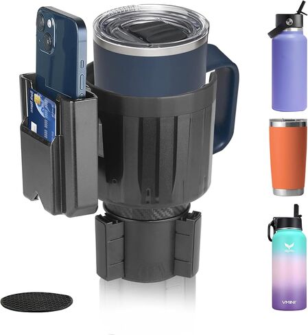 SACSTAR Cup Holder Expander for Car with Adjustable Base, Compatible with Hydro Flasks 32/40oz, Yeti 14/24/36/40oz Ramblers, Other Large Bottles & Big Drinks, 32-40 in Saudi Arabia