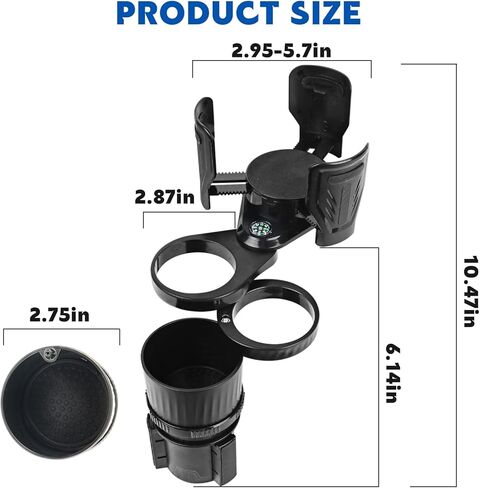 SACSTAR Cup Holder Expander for Car with Adjustable Base, Compatible with Hydro Flasks 32/40oz, Yeti 14/24/36/40oz Ramblers, Other Large Bottles & Big Drinks, 32-40 in Saudi Arabia