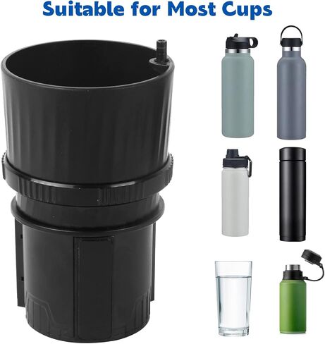 SACSTAR Cup Holder Expander for Car with Adjustable Base, Compatible with Hydro Flasks 32/40oz, Yeti 14/24/36/40oz Ramblers, Other Large Bottles & Big Drinks, 32-40 in Saudi Arabia