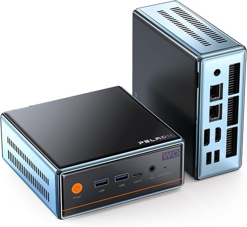 PELADN WO4 Mini PC,AMD Ryzen5 5500U (6C/12T up to 4.0Ghz), 16GB DDR4 3200MHz, 512GB NVME SSD Desktop Computer, Triple Output/WiFi6/BT5.2/DP1.4/HDMI2.0/USB3.2/Win11 Pro for Gaming/Office/Home in Saudi Arabia
