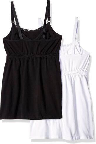LEADING LADY Women's Cotton Nursing Tank with Lace Trim and Full Sling in Saudi Arabia