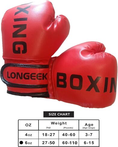 Longeek 4/6oz Kids Boxing Gloves,Training Gloves,Bag Gloves,Fight Gloves for 3-15 Years Childrens in Saudi Arabia