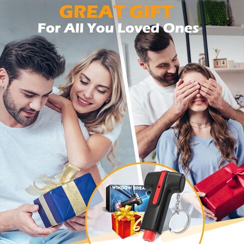 Gifts for Dad From Daughter Wife Fathers Day - UPGRADE Car Window Breaker Seatbelt Cutter Emergency Whistle 3 in-1 Car Safe Escape Tool Spring Loaded Glass Breaker Car Accessories Car Essentials in Kuwait