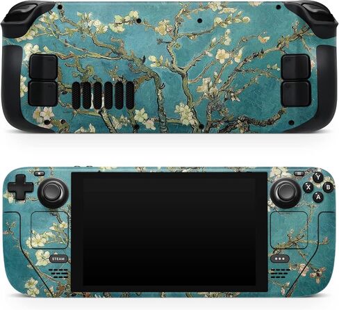 TACKY DESIGN Sakura Skin Compatible with Steam Deck Skin, Almond Blossoms Steam Deck Accessories Turquoise Vinyl 3m Decal Cute Full wrap Steam Deck Cover in Saudi Arabia