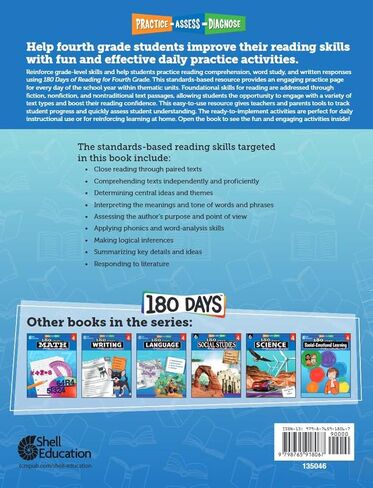 180 Days of Practice for 4th Grade (Set of 3), Assorted Fourth Grade Workbooks for Kids Ages 8-10, Includes 180 Days of Reading, 180 Days of Writing, 180 Days of Math in Saudi Arabia