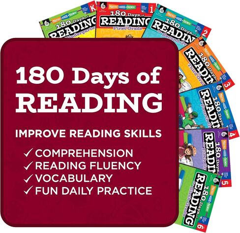 180 Days of Practice for 4th Grade (Set of 3), Assorted Fourth Grade Workbooks for Kids Ages 8-10, Includes 180 Days of Reading, 180 Days of Writing, 180 Days of Math in Saudi Arabia