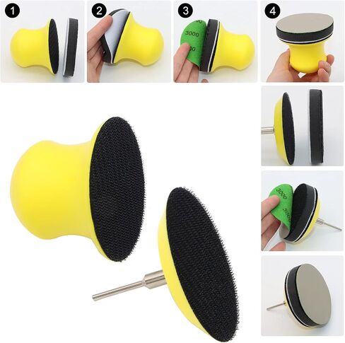 185 Pieces 1 Inch Sanding Discs, VIBRATITE Wet Dry Sand Pads with 1/8" Shank Backing Pad and Soft Foam Buffering Pad Assorted 60 to 10000 Grits Grinding Abrasive for Wood Metal Mirror Jewelry in Saudi Arabia
