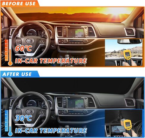 مظلة شمس للزجاج الأمامي لسيارة تويوتا هايلاندر 2008-2013، مظلة سيارة عاكسة للأشعة فوق البنفسجية قابلة للطي لملحقات مظلة الشمس تويوتا هايلاندر، ظل الزجاج الأمامي يحافظ على برودة سيارتك in Kuwait