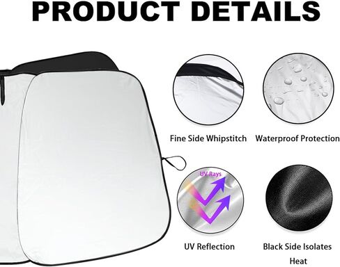 مظلة شمس للزجاج الأمامي لسيارة تويوتا هايلاندر 2008-2013، مظلة سيارة عاكسة للأشعة فوق البنفسجية قابلة للطي لملحقات مظلة الشمس تويوتا هايلاندر، ظل الزجاج الأمامي يحافظ على برودة سيارتك in Kuwait