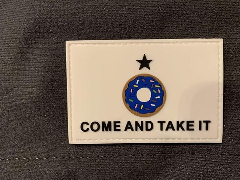 Come and Take It Donut Blue Patch Hook & Loop Gear Bag Vest Police Texas Funny Patch in Saudi Arabia