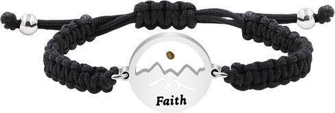 Adjustable Handmade Braided String Bracelet I Mustard Seed Bracelets Inspirational Christian Gift in Kuwait