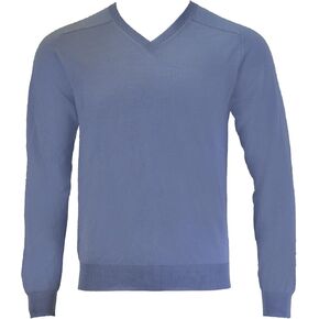 GANT Men's Extra Fine Merino Silk Vee Sweater, Sky, Medium in Saudi Arabia