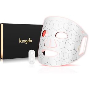 Red Light Therapy for Face, 4 Modes LED Face Mask Infrared Light Therapy with Remote, Portable and Rechargeable Design with Timer Function for Home Use in Saudi Arabia
